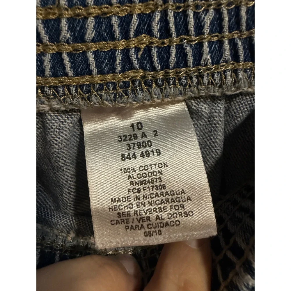 Cabin Creek Womens Blue Elastic Waist Pull On Denim Tapered Jeans Size 10